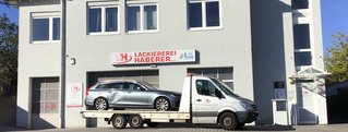 Unfallreparatur in der Lackiererei Haberer